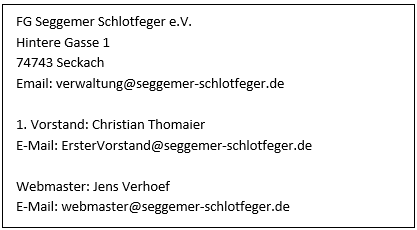 Ooops! Kontaktdaten der FG Seggemer Schlotfeger fehlen leider akut...